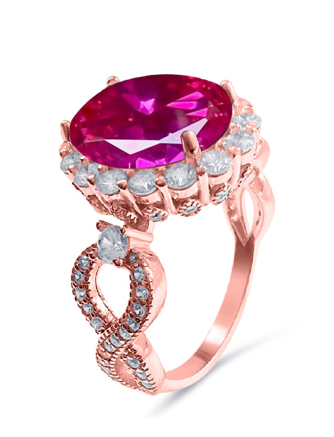 Criss Cross Tree Leaf Infinity Ring – Sterling Silver Band, Sizes 4-10 - View #2