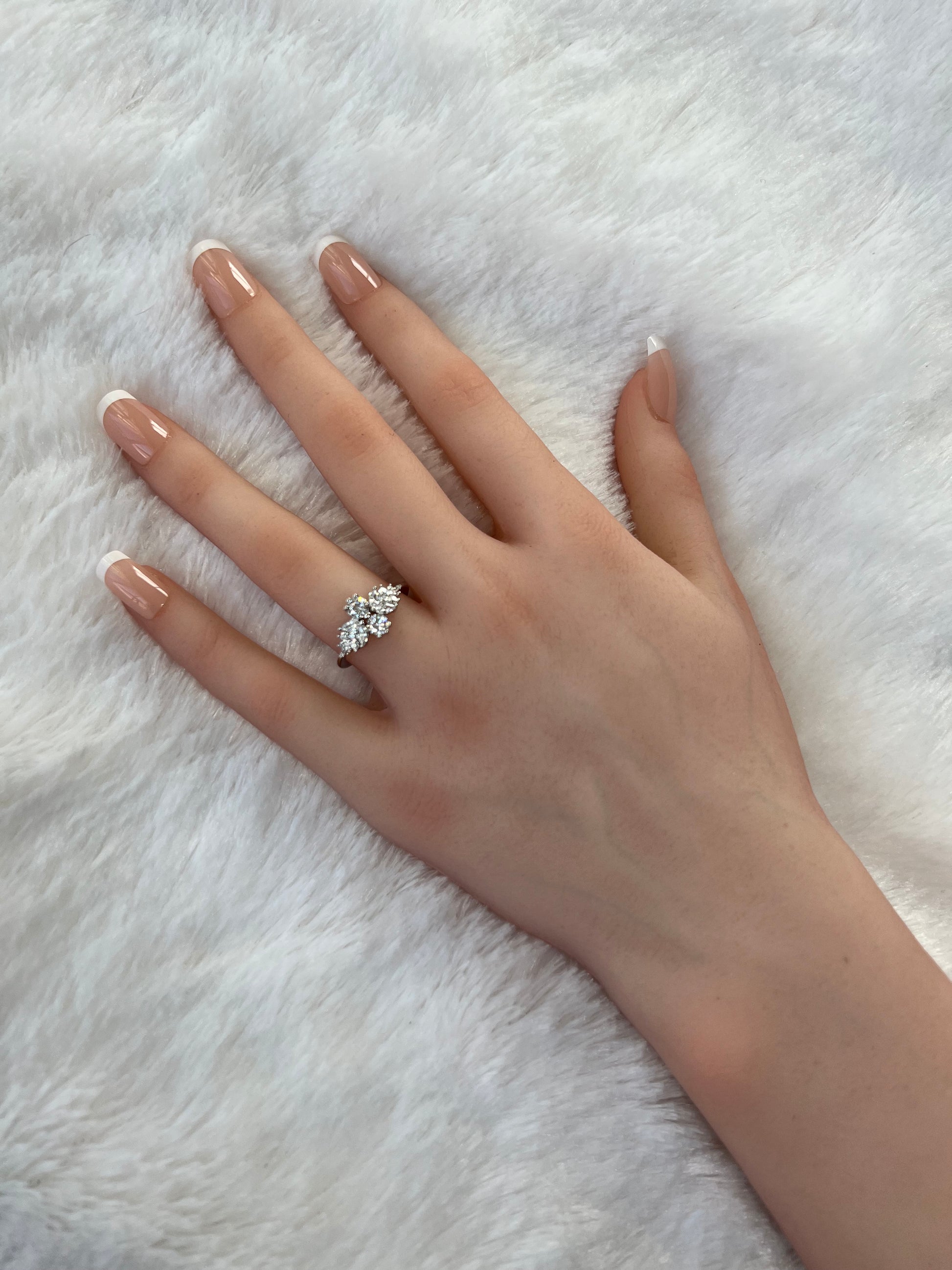  TTVV Fashion Women's Butterfly Zirconia Diamond Ring